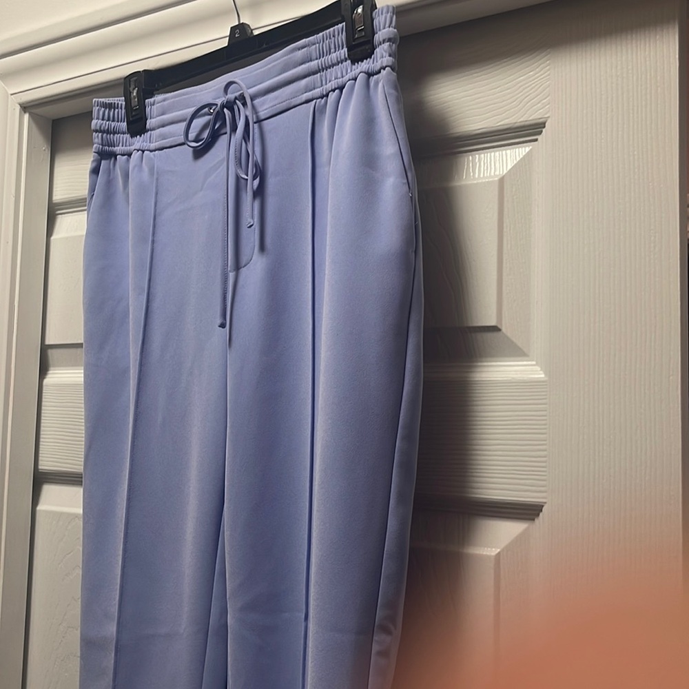 Periwinkle blue dress ankle pant